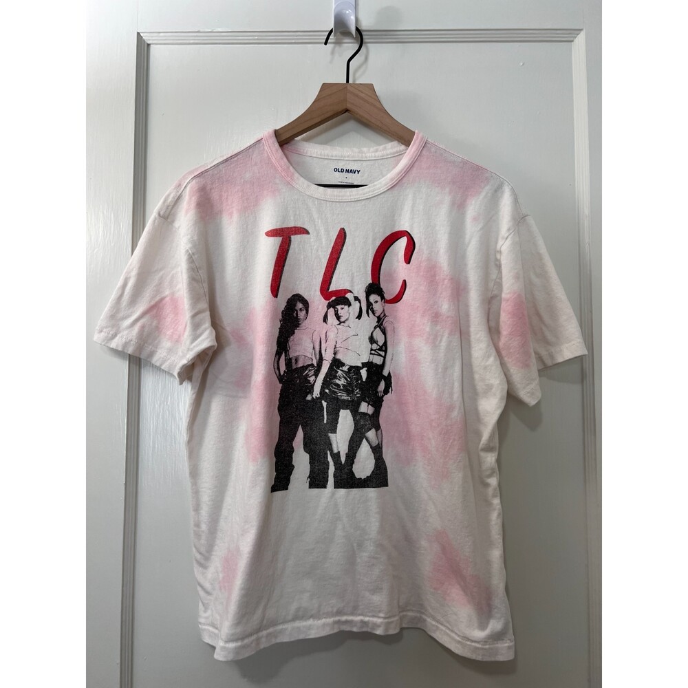 Old Navy Pink Tie Dye TLC Cotton T Shirt Adult Size S